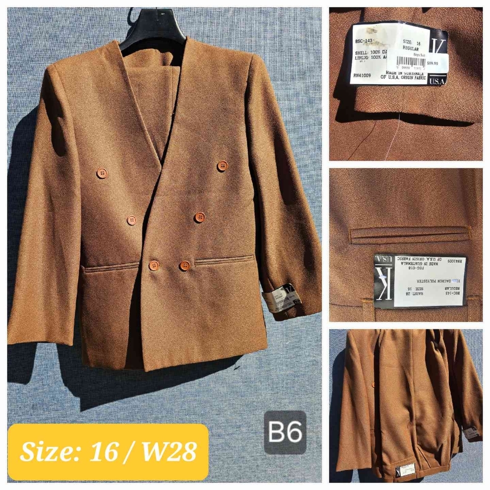 2 Piece Boys Suit | Brand:  K | Color:  Brown | RRR Apparel
